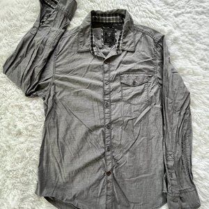 Large Mens Gray Guess Dress Shirt